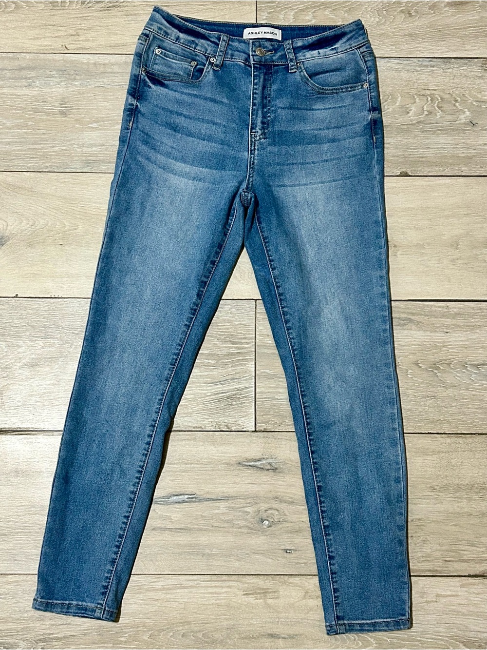 Ashley Mason Medium Wash Blue Skinny Jeans